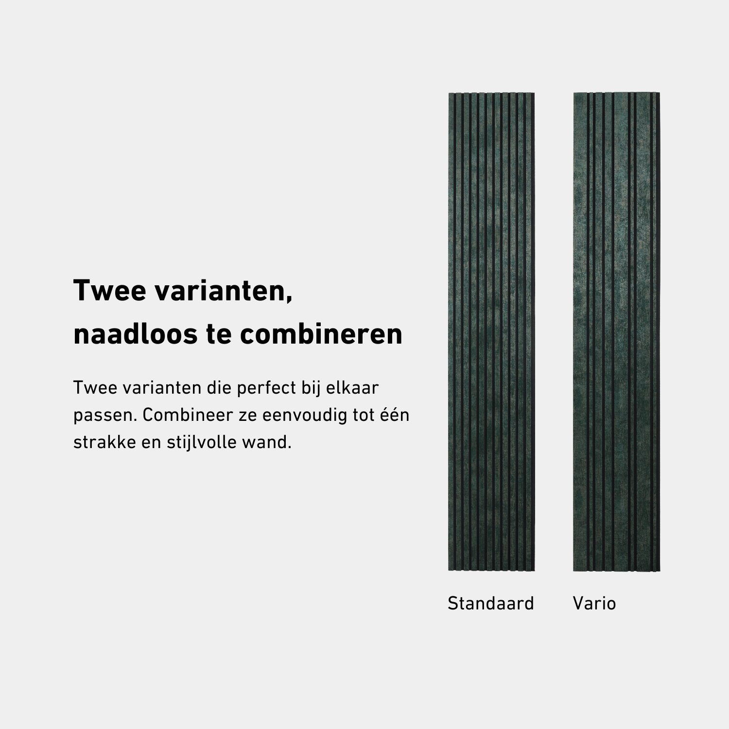 Akoestisch wandpaneel 280cm - Vario - Velours - Malachite