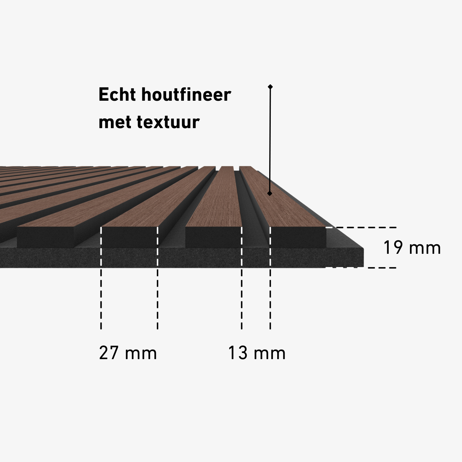 Panneau mural 280cm - Standard - Noyer