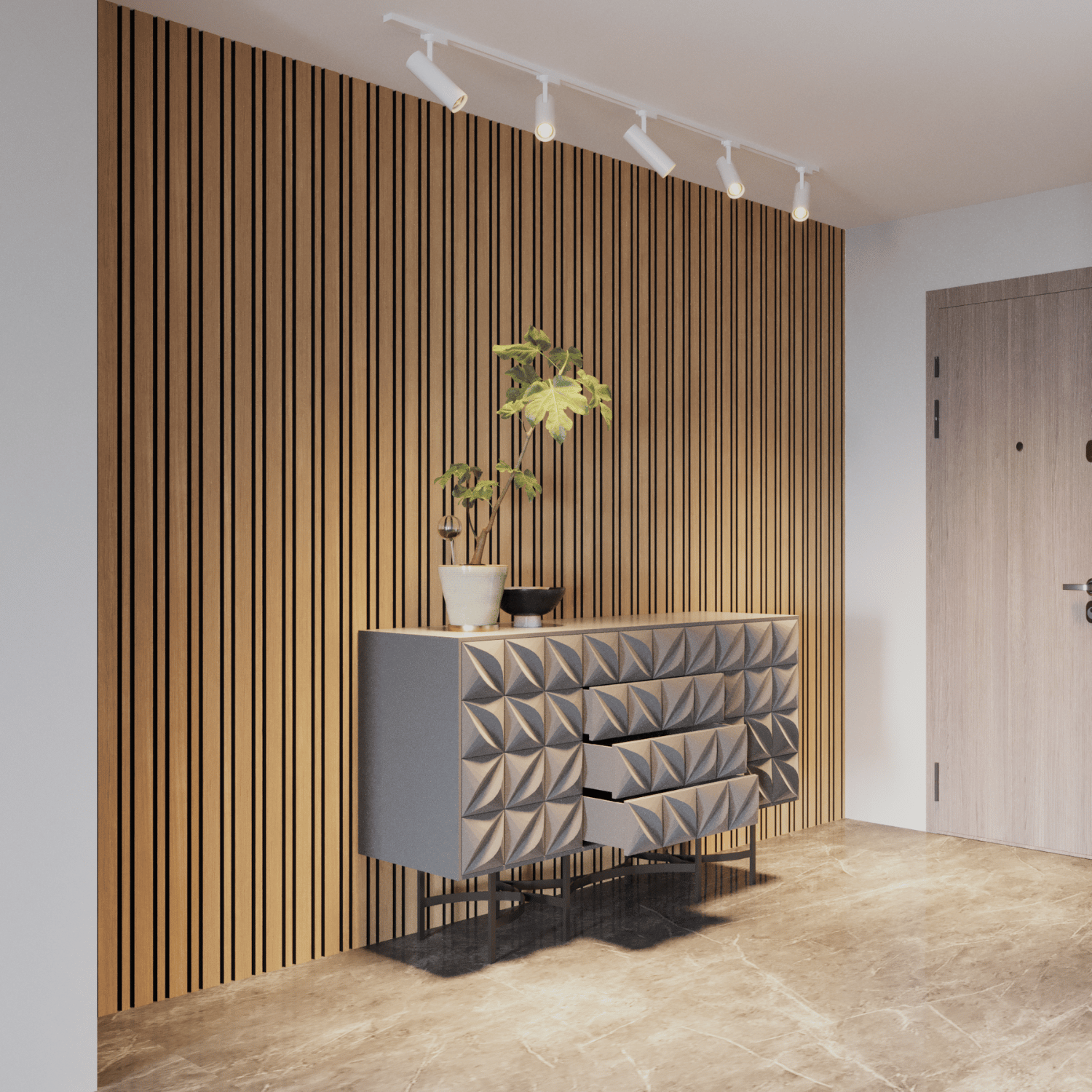 Wandpaneel 280cm - Gemixt - Rustiek eiken