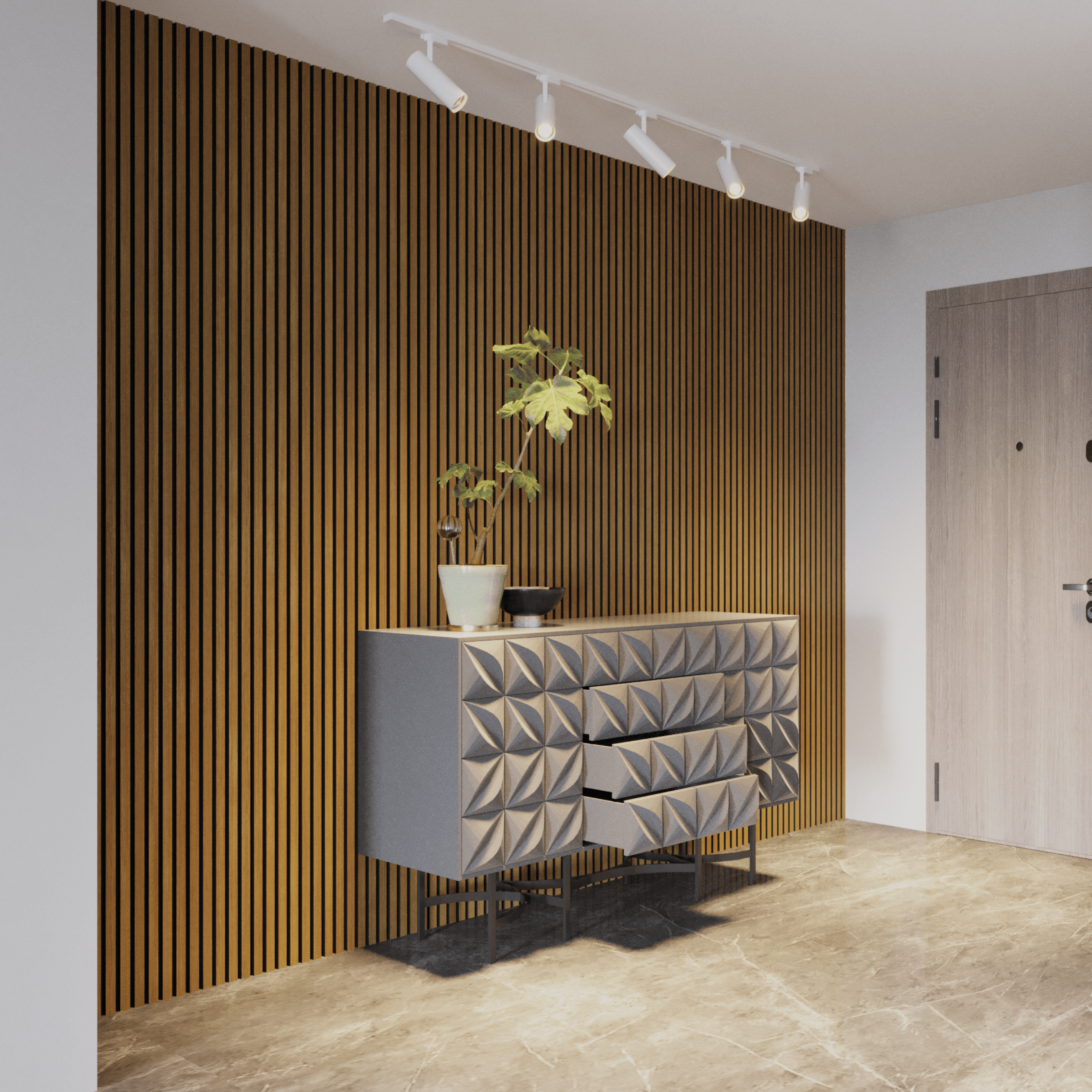 Panneau mural 280cm - Standard - Chêne rustique