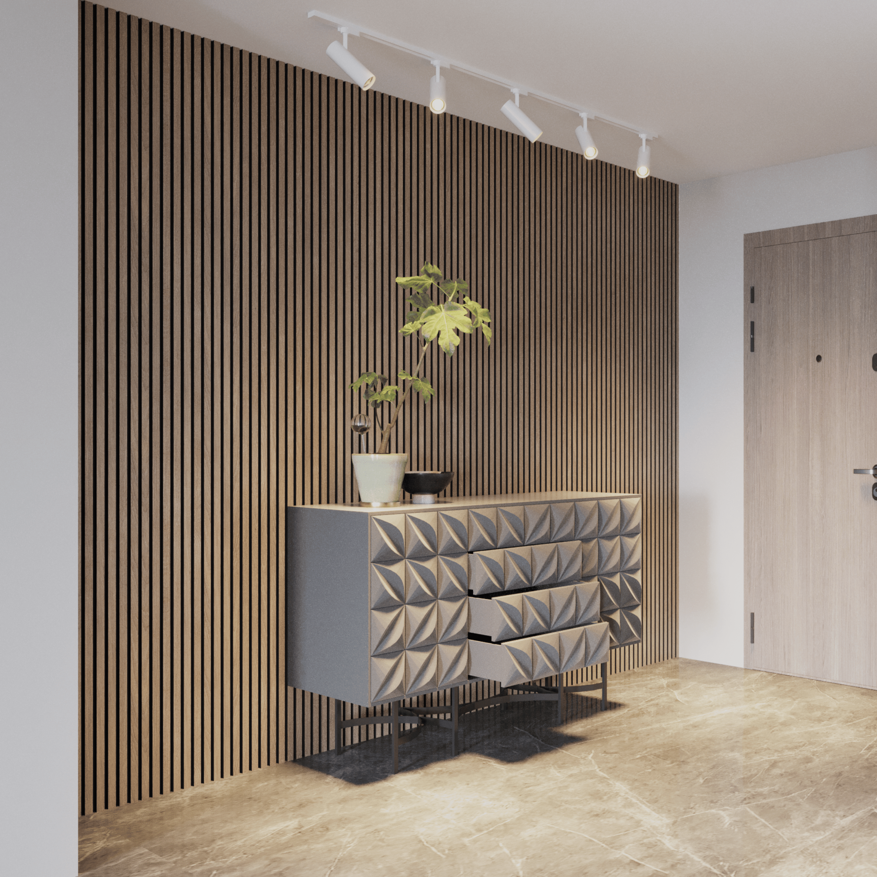 Wandpaneel 280cm - Standaard - Walnoot