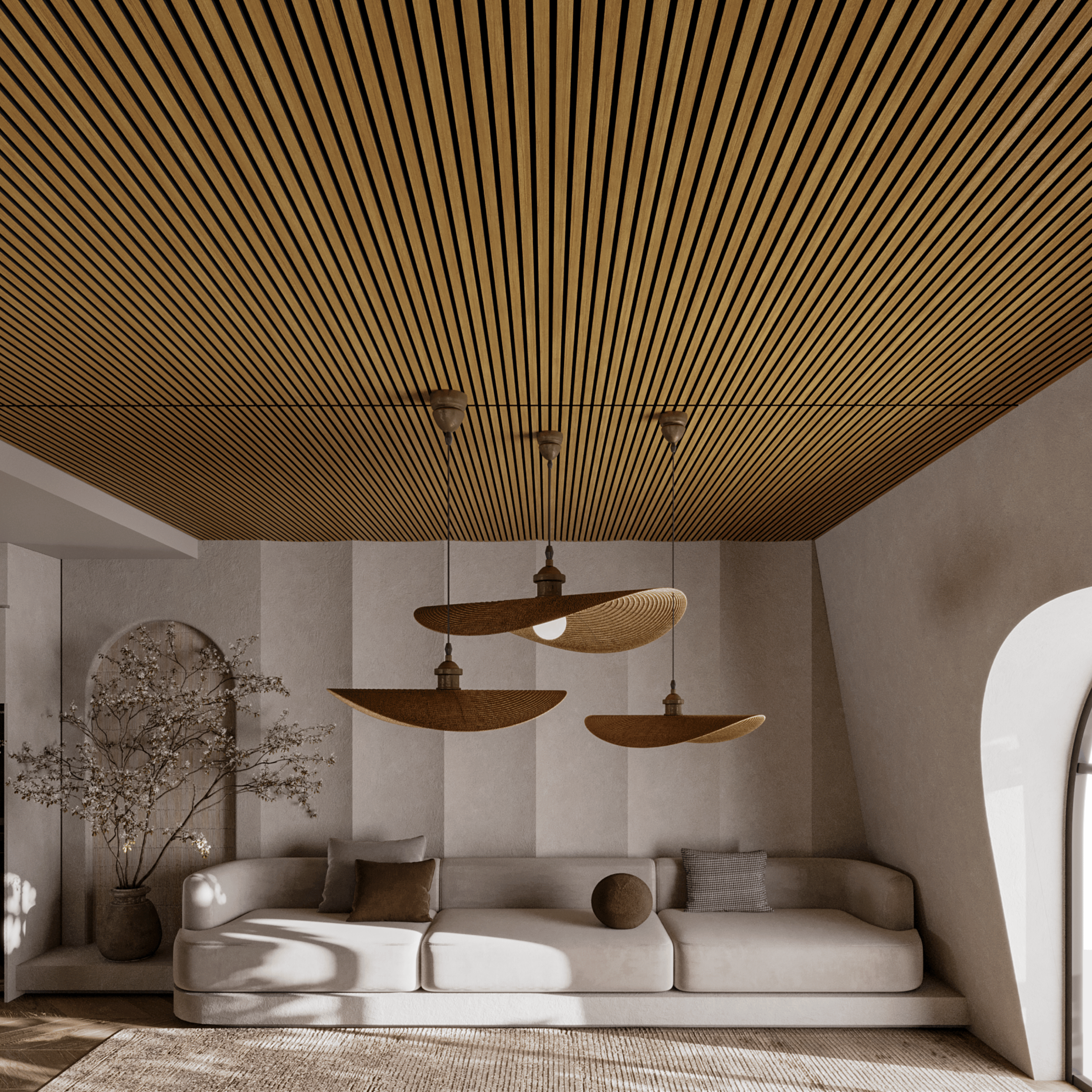 Panneau mural 280cm - Standard - Chêne rustique