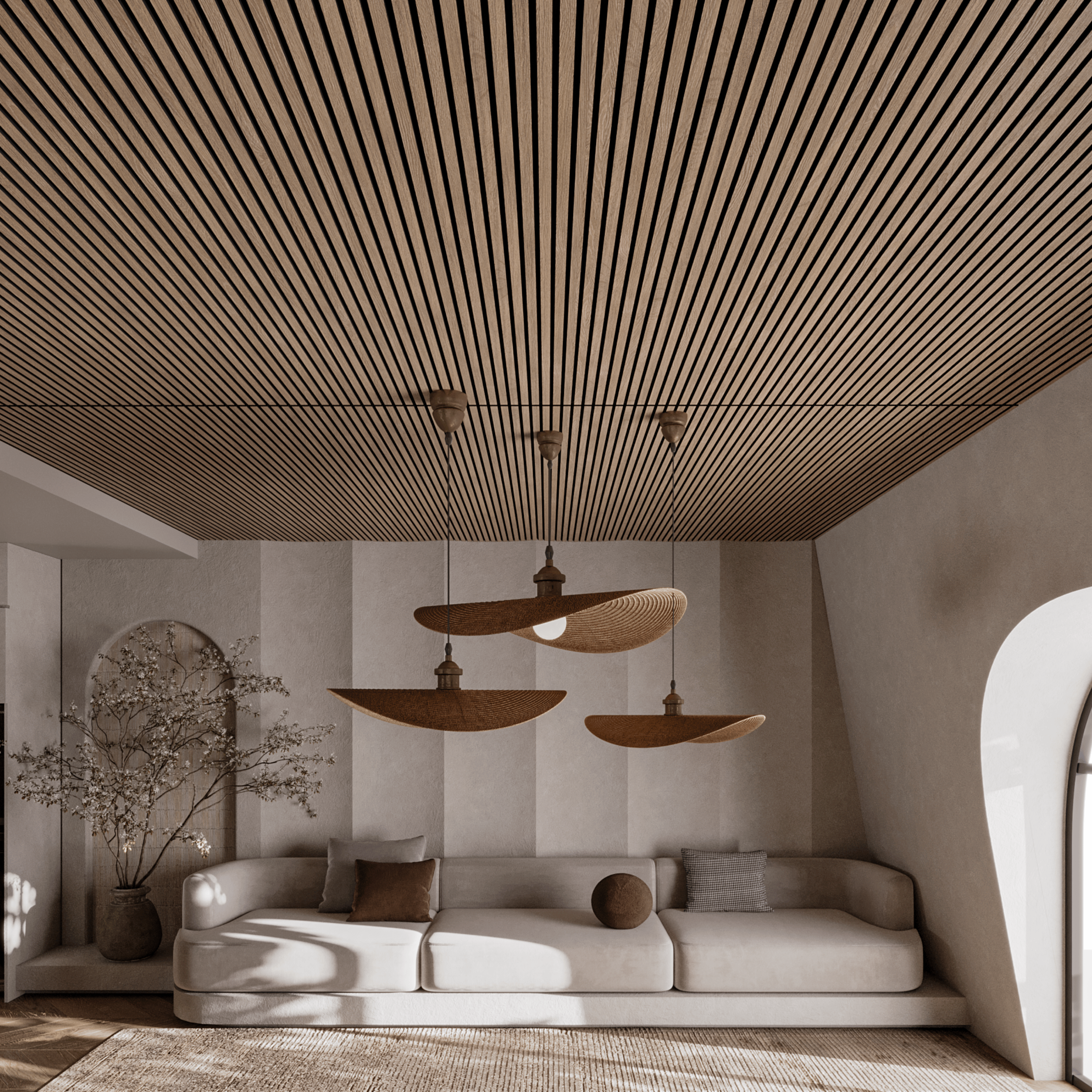 Panneau mural 280cm - Standard - Noyer