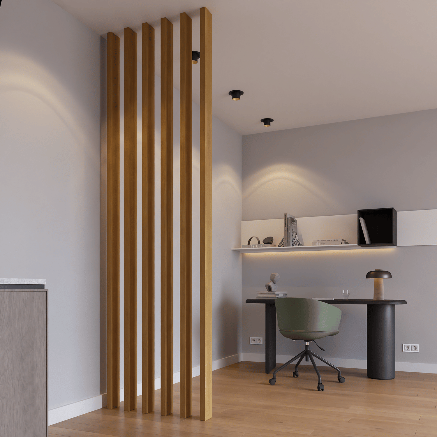 Roomdivider 300cm - Rustiek eiken