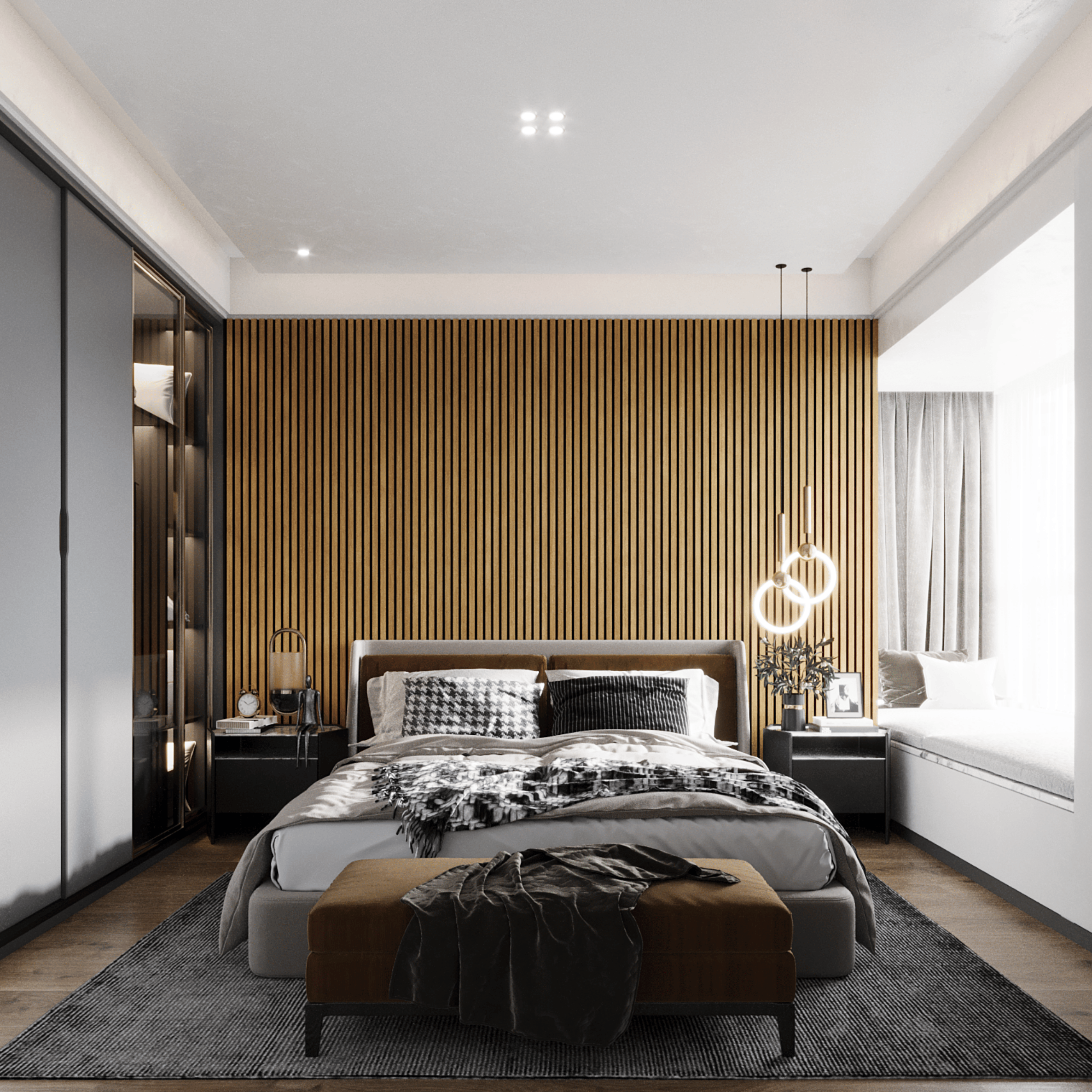 Panneau mural 280cm - Standard - Chêne rustique