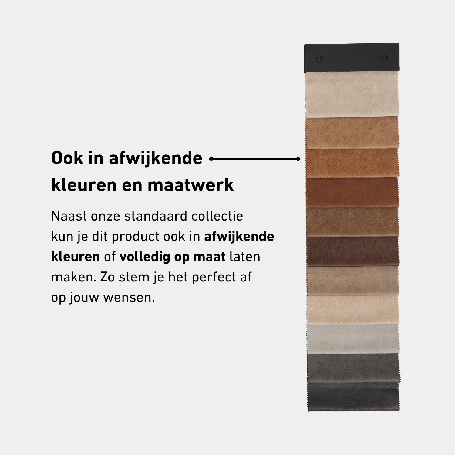 Akoestisch wandpaneel 280cm - Vario - Leer - Tofee