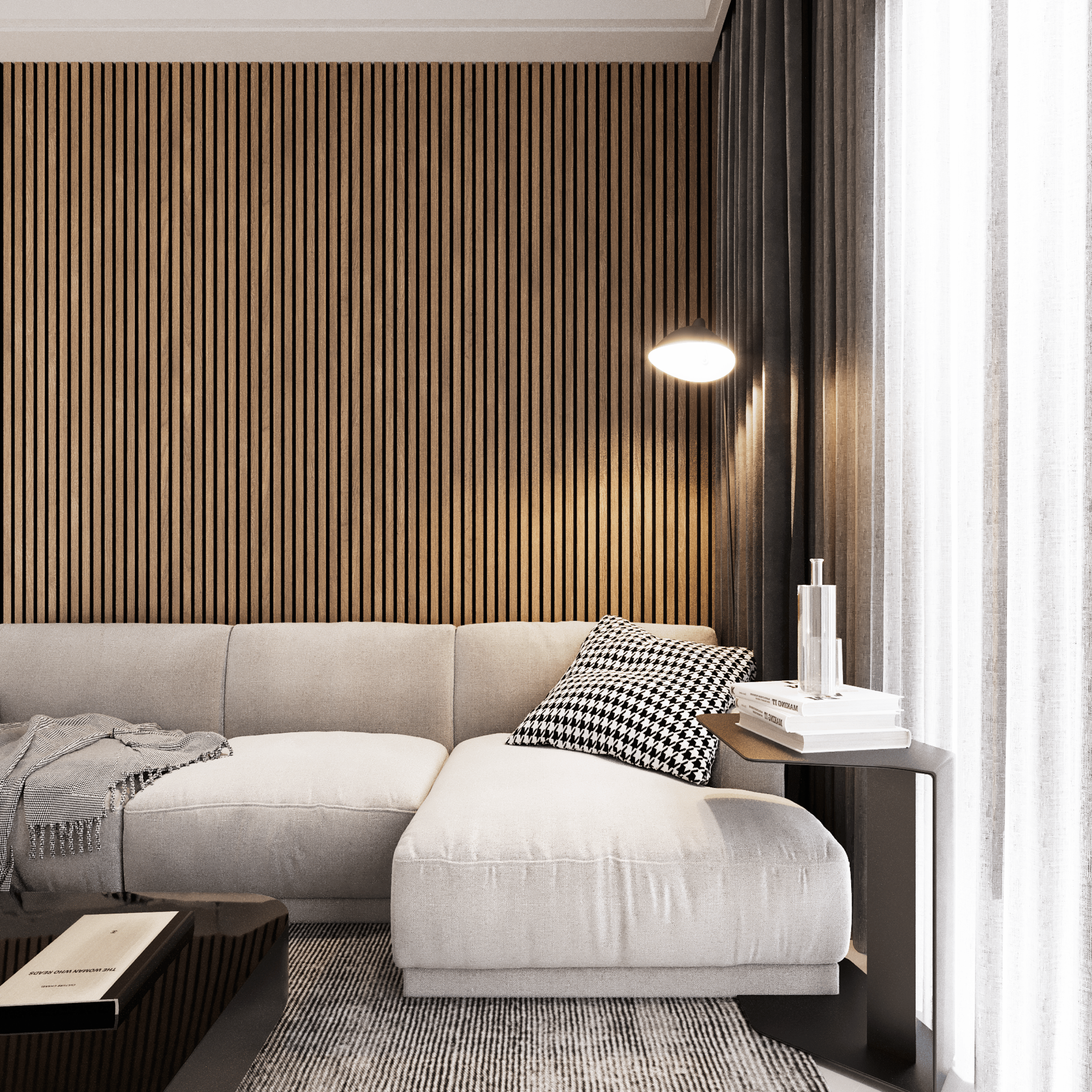 Panneau mural 280cm - Standard - Noyer