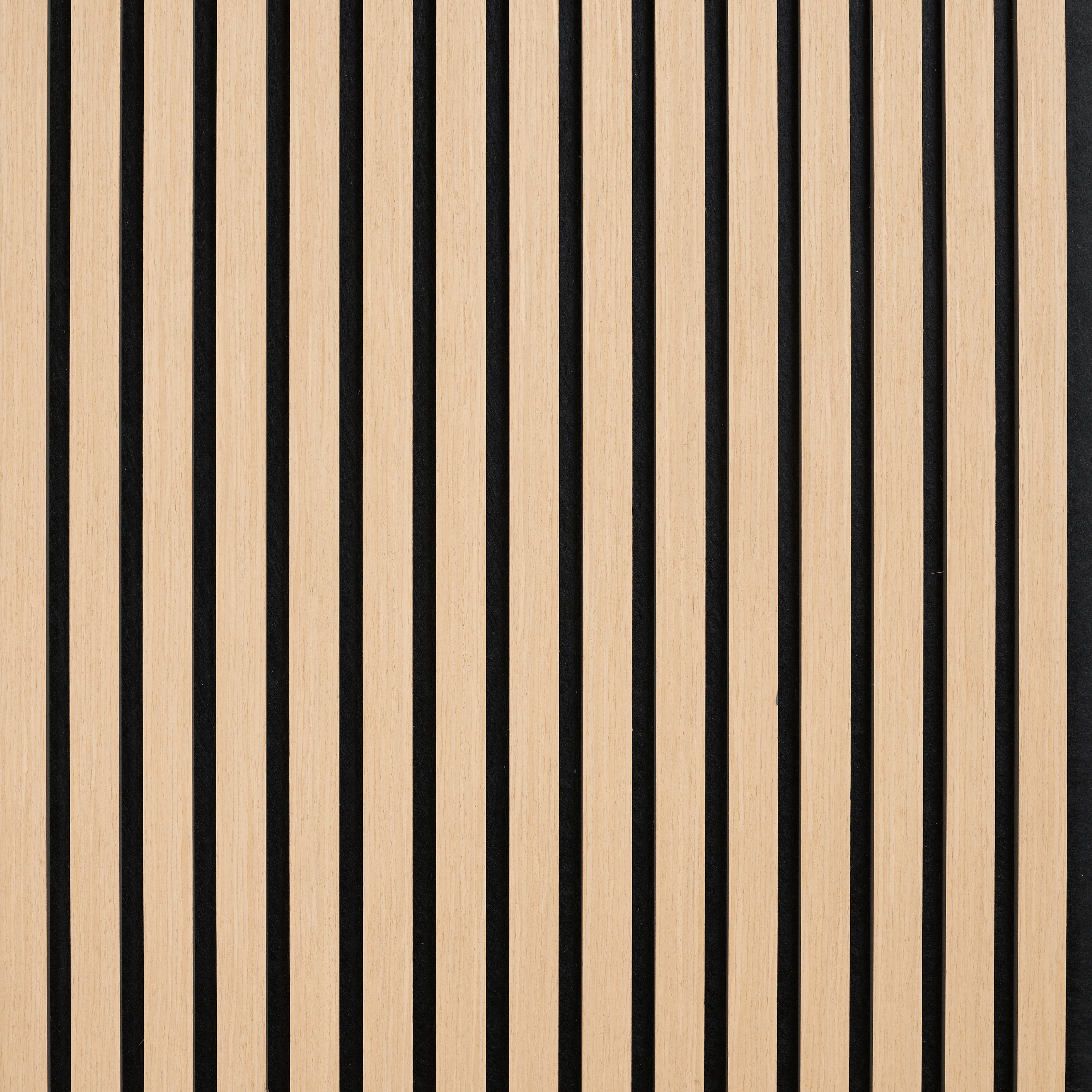 Wandpaneel 280cm - Standaard - Licht eiken met zwart vilt