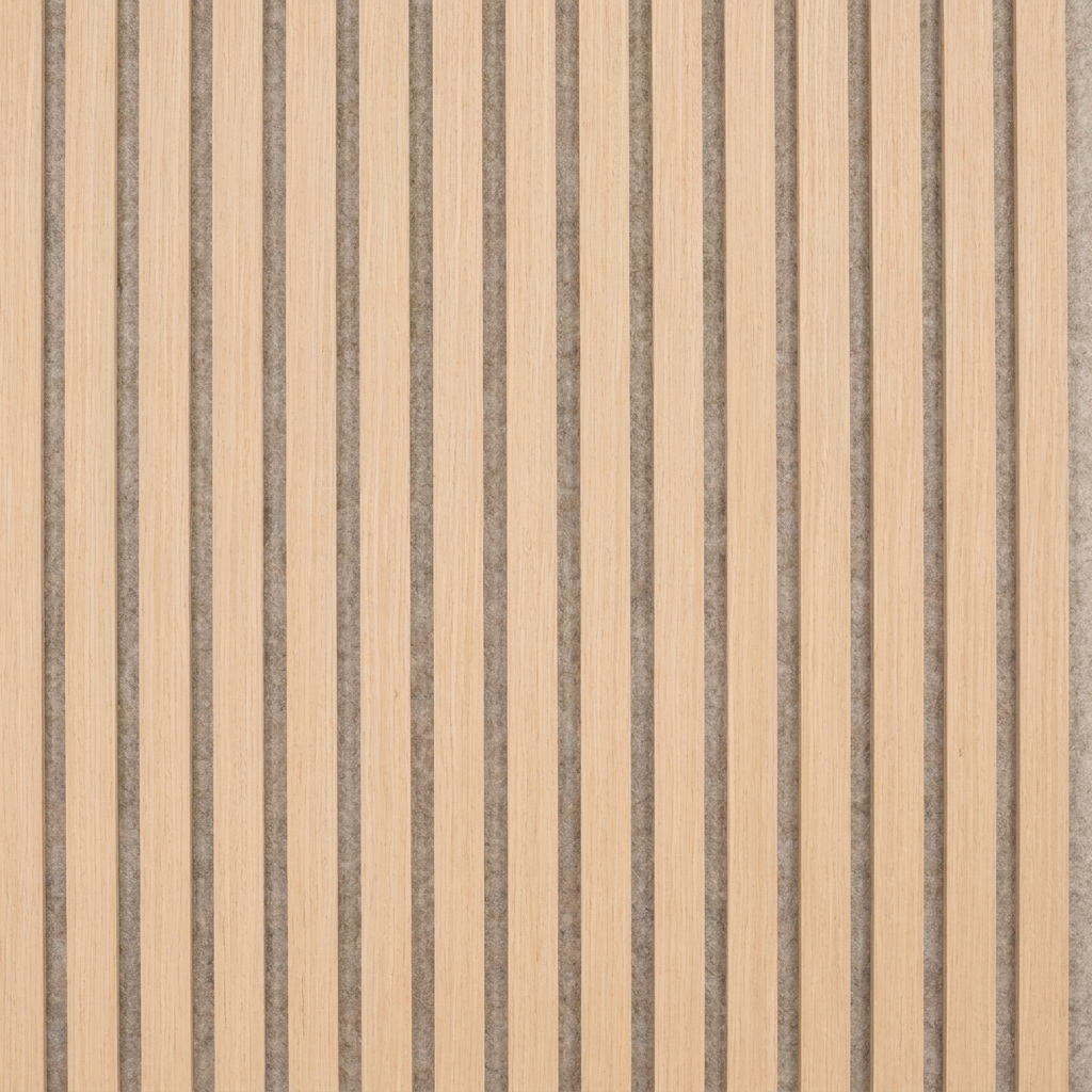 Wandpaneel 280cm - Standaard - Licht eiken met Donker beige vilt - Japandi