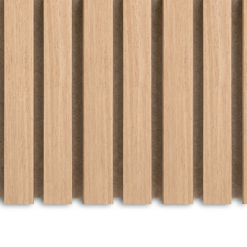 Wandpaneel 280cm - Standaard - Licht eiken met Donker beige vilt - Japandi