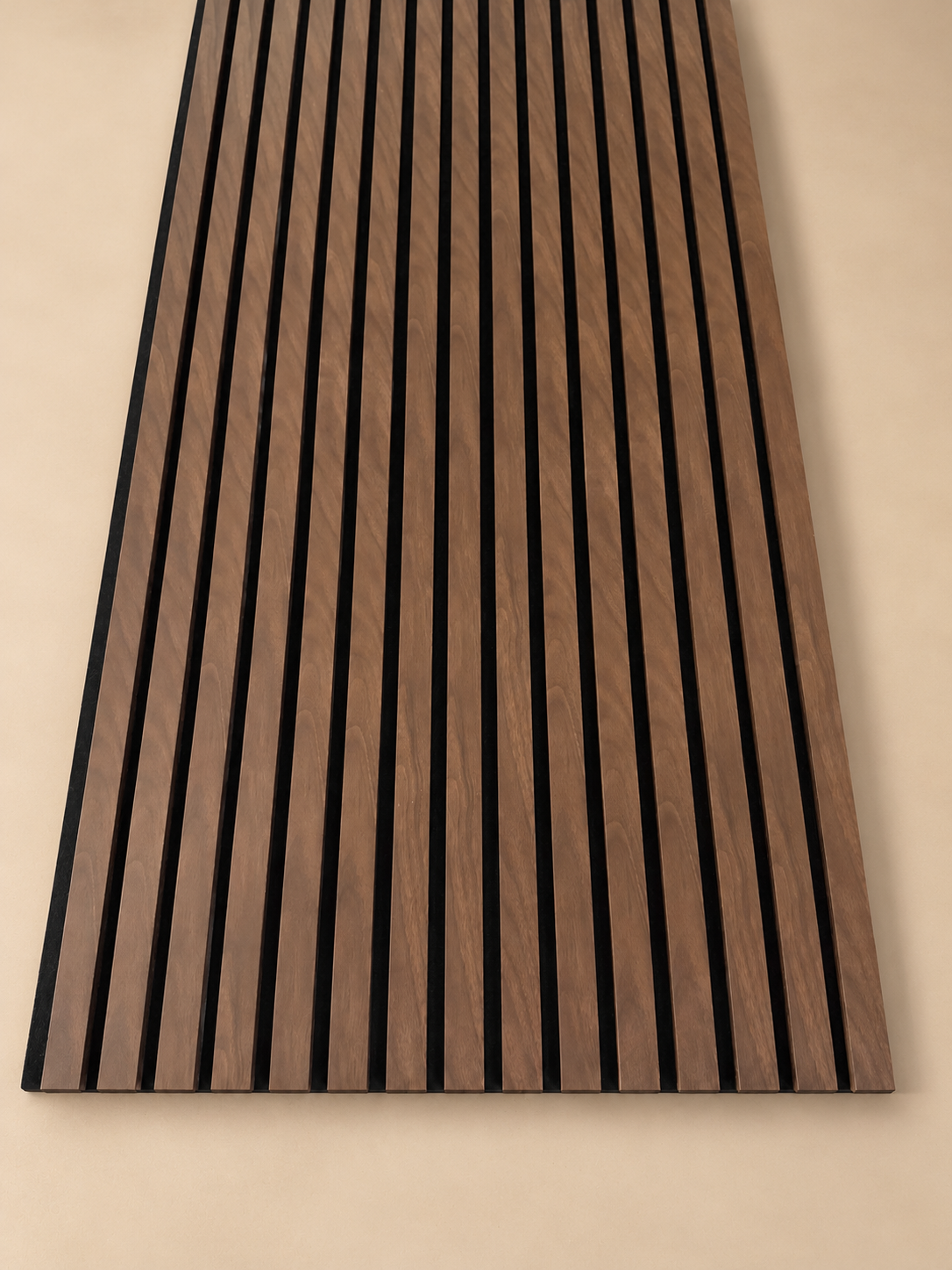 Akoestisch wandpaneel 260cm · 3-zijdig · Walnoot Alfa