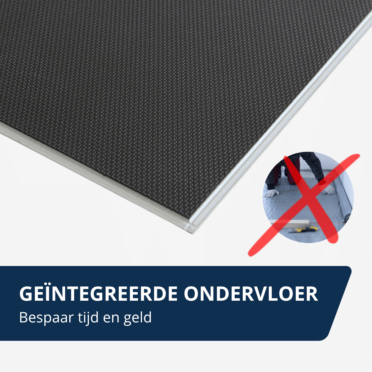 Klik PVC met geïntegreerde ondervloer - Fläming eiken - Visgraat